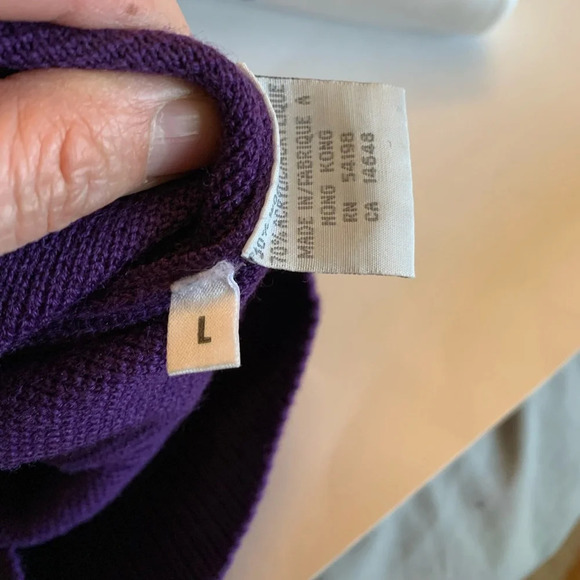 Vintage Bogner  quarter zip sweater. Purple size L. - Picture 8 of 15